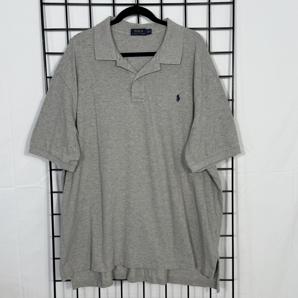 Polo Ralph Lauren Golf Shirt Mens 3XB Gray Cotton Preppy Casual Pony Logo‎